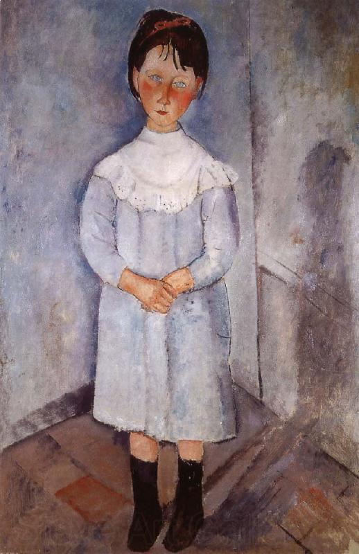 Amedeo Modigliani Little girl in blue Spain oil painting art